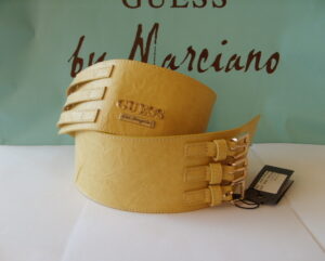 Guess by Marciano Ladies Wide Wait Soho Belt  Butter