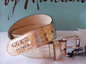 Guess by Marciano Ladies Tribeco Belt Gold