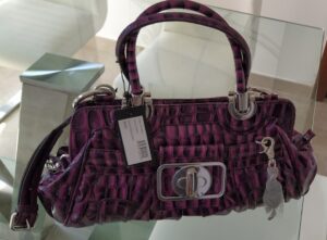 Guess by Marciano Enchanted Handbag Purple Croc Effect Limited Edition