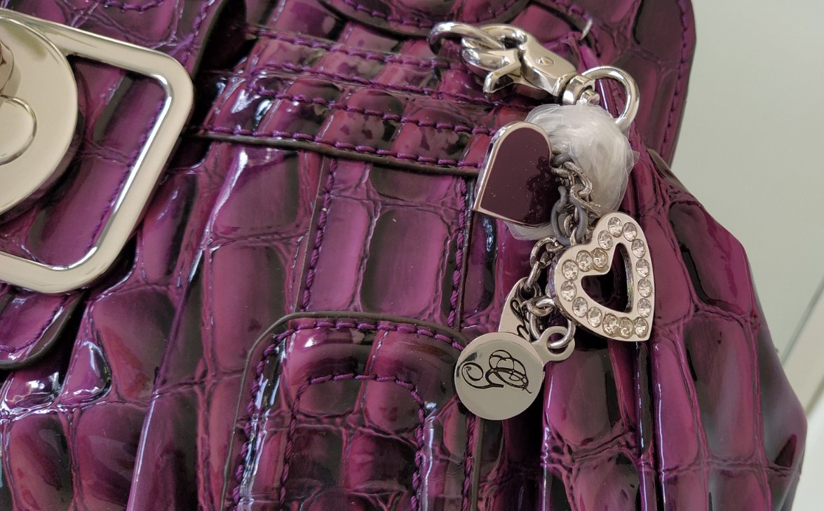 Guess by Marciano Enchanted Handbag Purple Croc Effect Limited Edition - Image 5